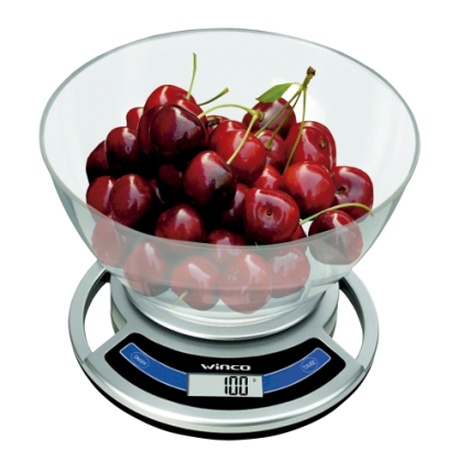 Winco Balanza Digital de Cocina con Bowl